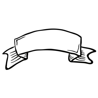 basit siyah beyaz çizgi film dövme kaydırma afiş