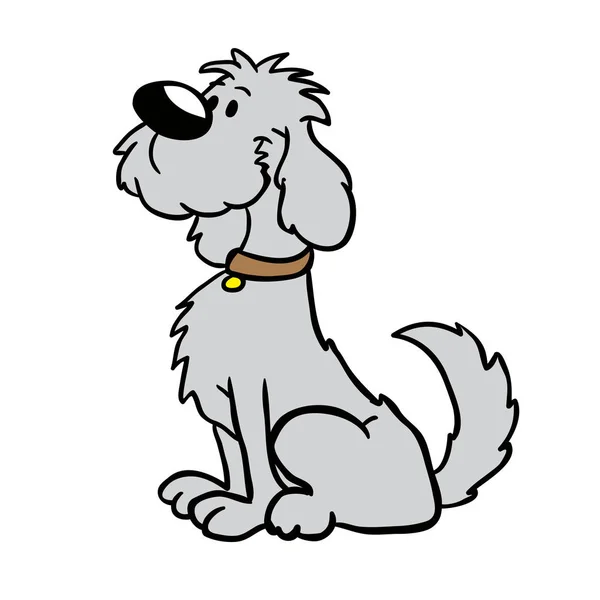 Ilustración Dibujos Animados Perro Aislado Blanco — Vector de stock