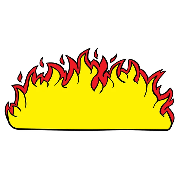 火边界火焰动画片例证查出在白色 — 图库矢量图片