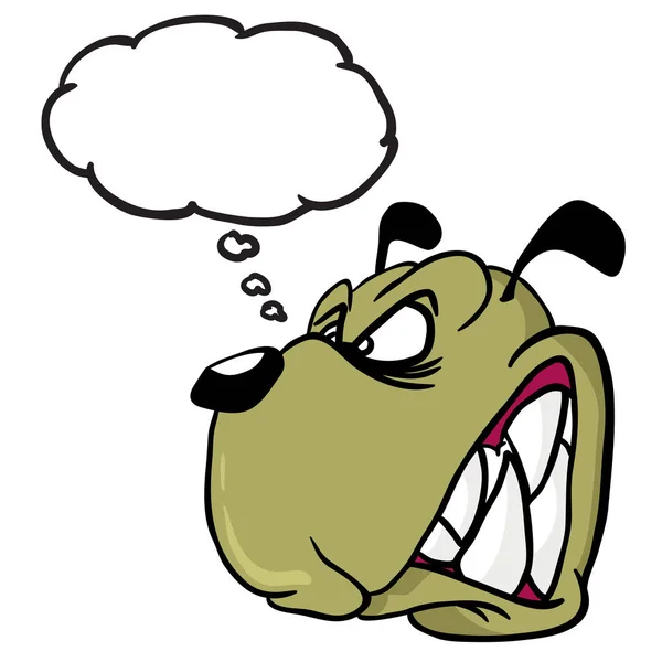 Сердитая Собака Мыльным Пузырем — стоковый вектор