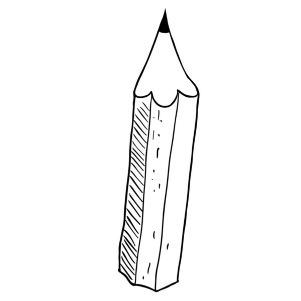 Enkel Svart Och Vit Penna Tecknad — Stock vektor