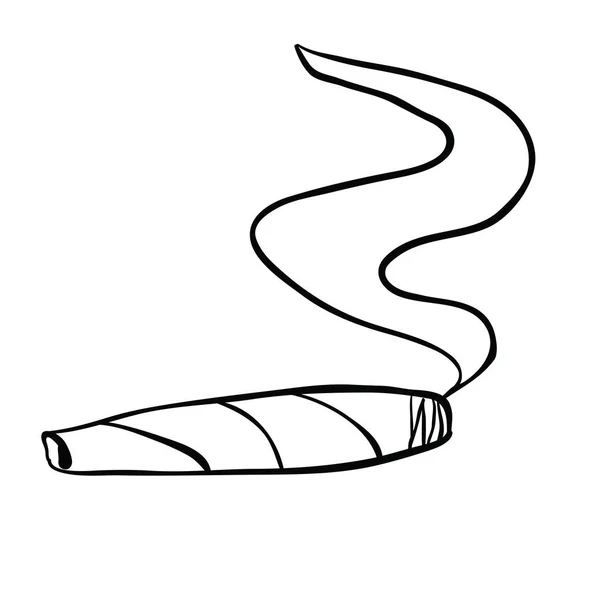 Dibujos Animados Cigarros Blancos Negros — Archivo Imágenes Vectoriales