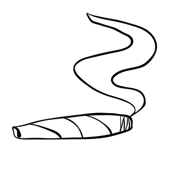 Dibujos Animados Cigarros Blancos Negros — Vector de stock