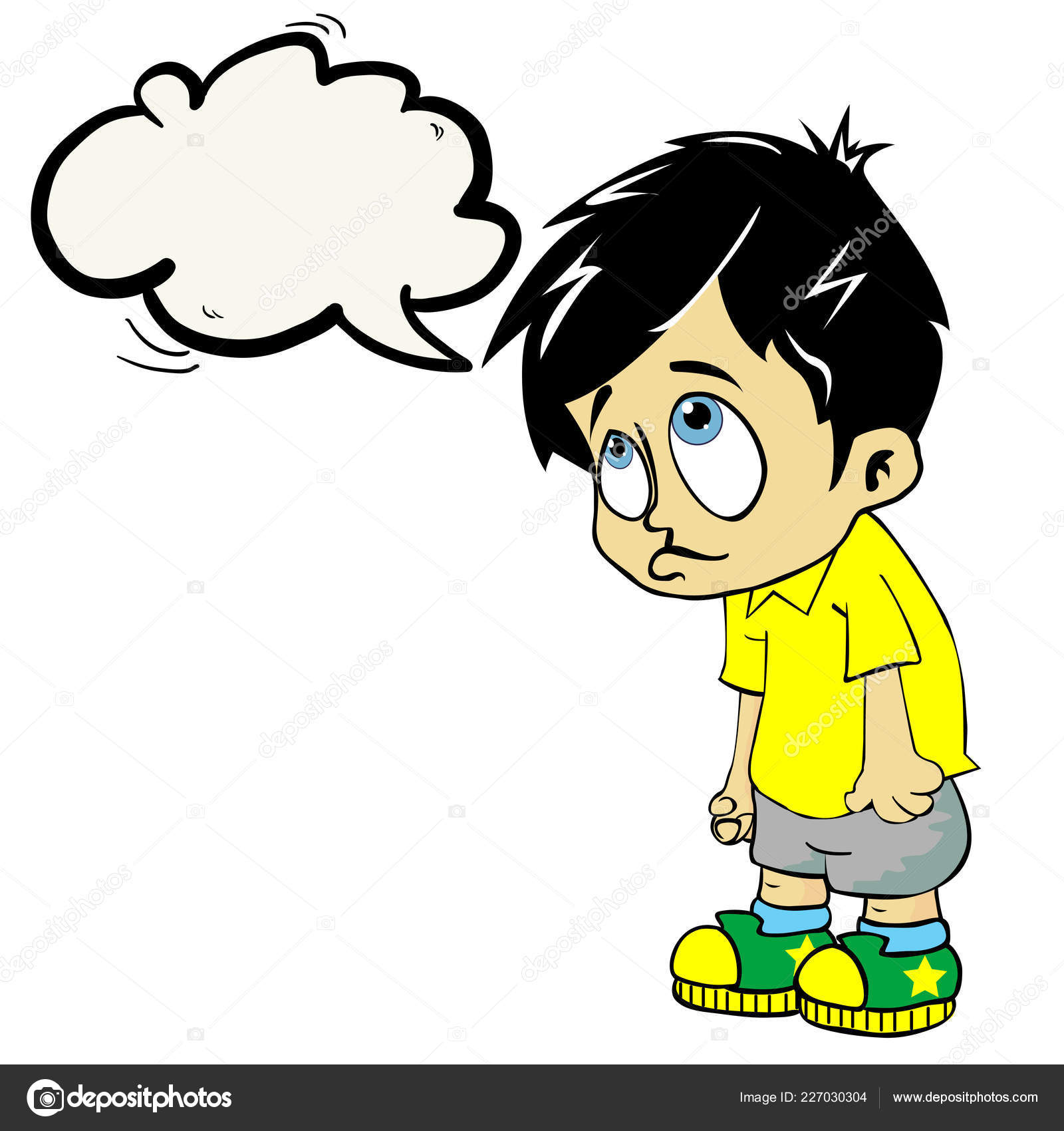 Sad boy cartoon Vector Art Stock Images | Depositphotos