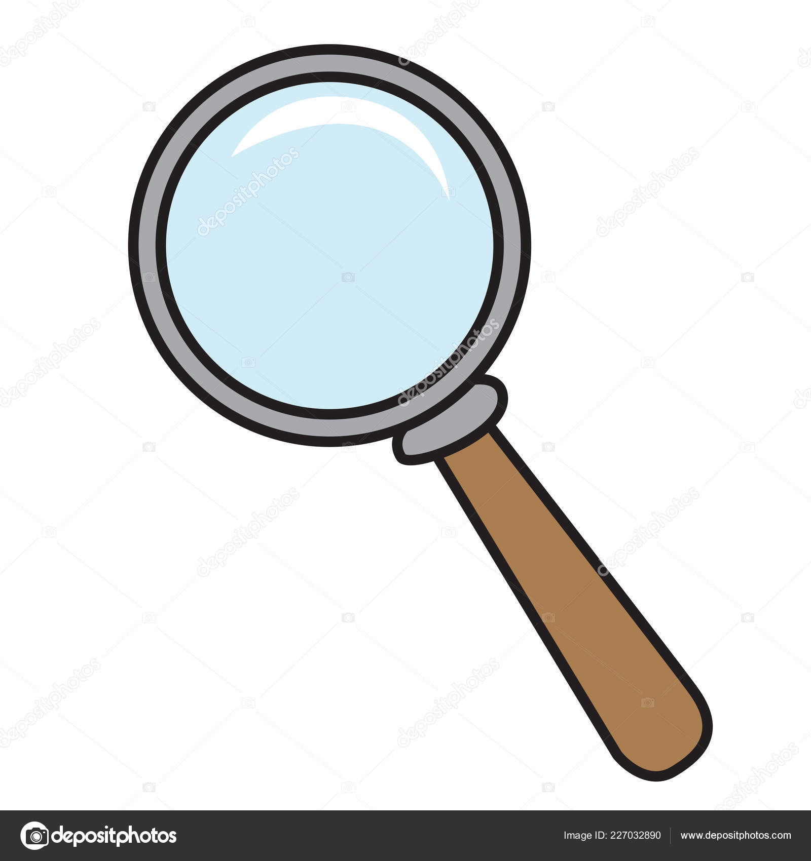 Magnifying Glass Cartoon Illustration Isolated White Stock Vector by  ©ainsel 227032890, image size:1600x1700