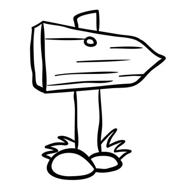 basit siyah ve beyaz tahta işaret