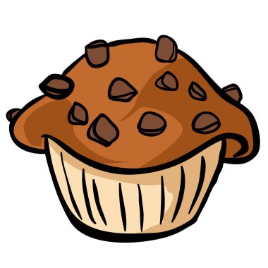 Çikolatalı muffin karikatür