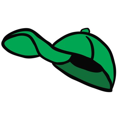 beyaz izole kap karikatür