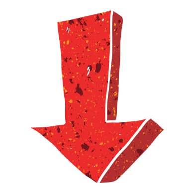 grunge ok aşağı dönük