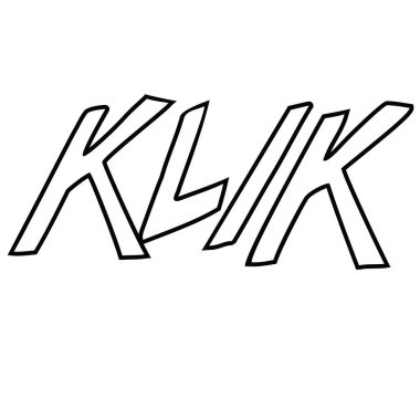 doodleword klik el Beyaz çizilmiş illüstrasyon izole karikatür