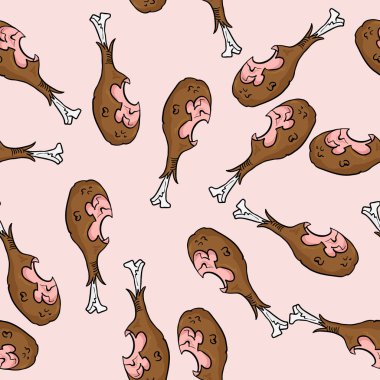 tavuk bacağı seamless modeli