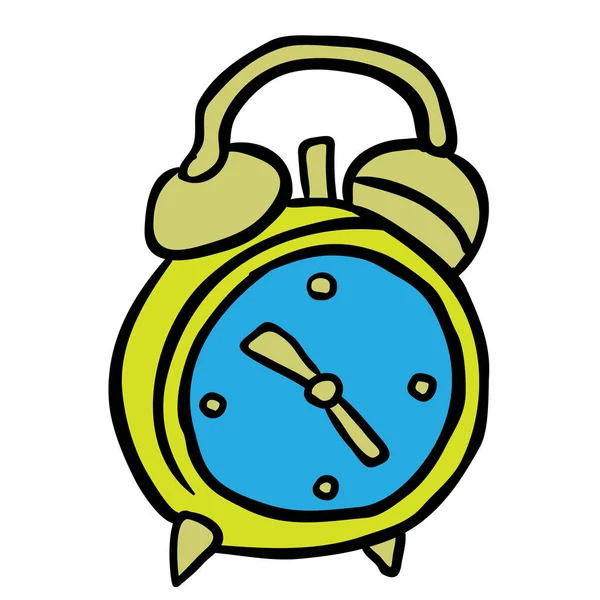 Reloj Despertador Ilustración Dibujos Animados — Vector de stock