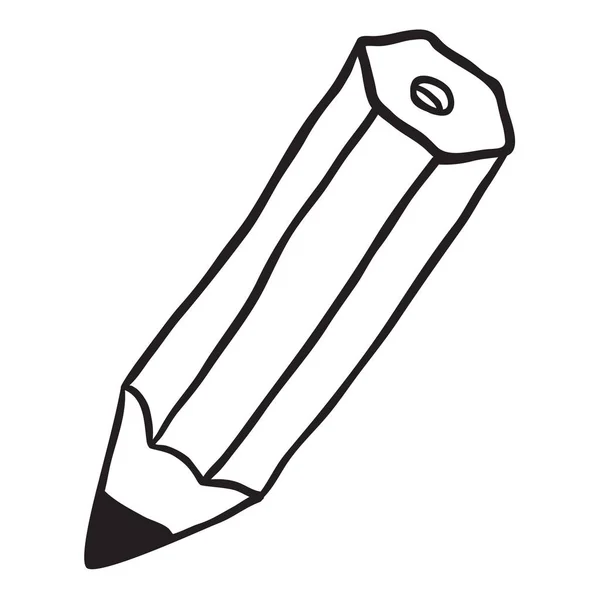 Siyah Beyaz Kalem Karikatür Çizimi — Stok Vektör
