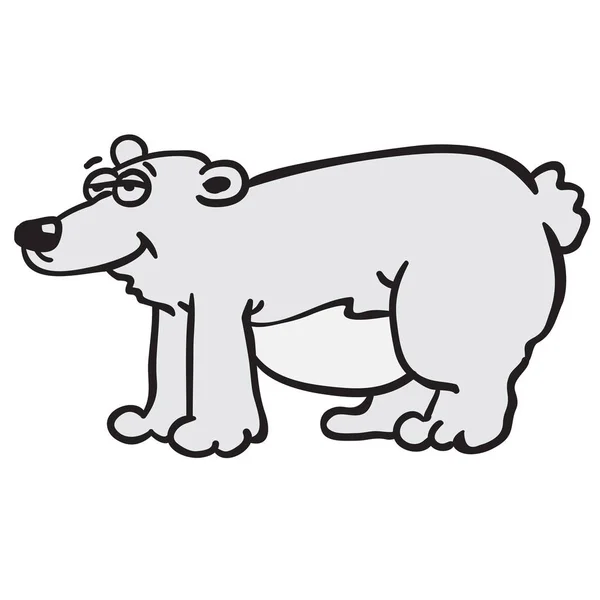 Desenho Animado Urso Polar Ilustração — Vetor de Stock