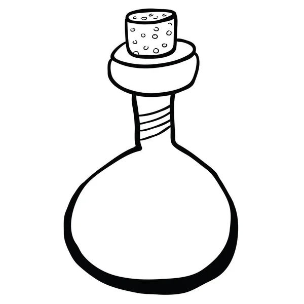白で隔離のポーション瓶漫画イラスト — ストックベクタ