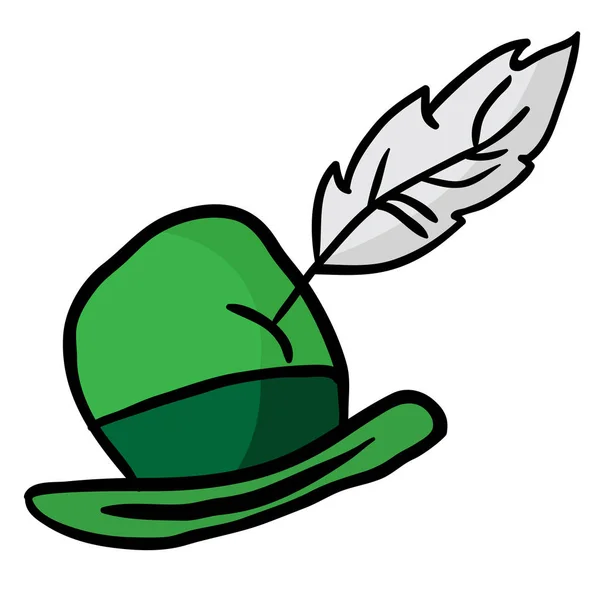 Geçiş Yumuşatma Ile Yeşil Şapka — Stok Vektör