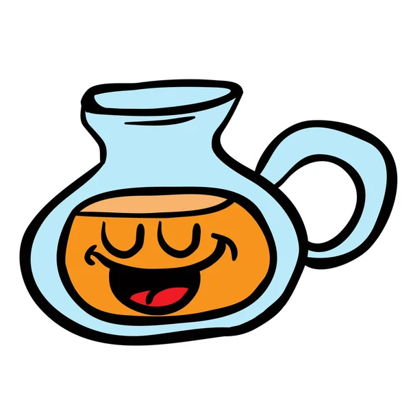 Happy Lemonade Jug Cartoon Illustration — Stock Vector