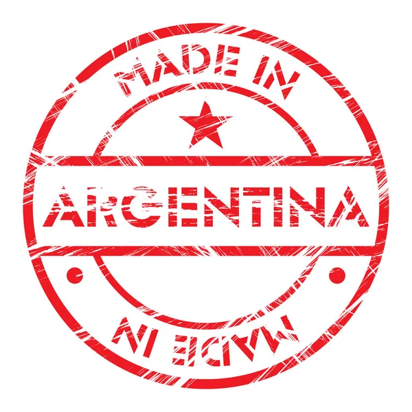 Hergestellt Argentinien Grunge Gummistempel — Stockvektor