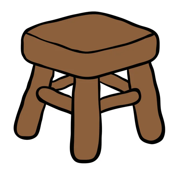 Židle Kreslený Izolované Bílém — Stockový vektor