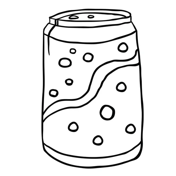 Иллюстрация Банки Соды Изолированная Белом — стоковый вектор