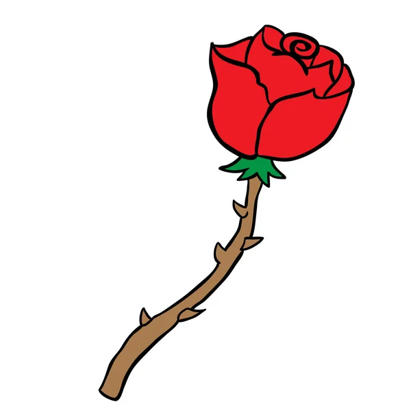 Illustration Dessinée Main Libre Rose — Image vectorielle