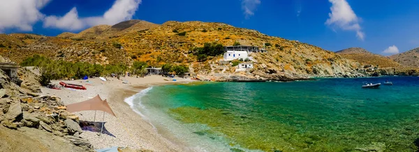 Folegandros Agios Nicholaos nagy táj — Stock Fotó