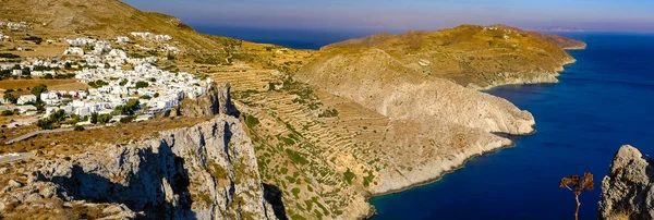 Folegandros gran paisaje de la iglesia de Panaghia Fotos de stock