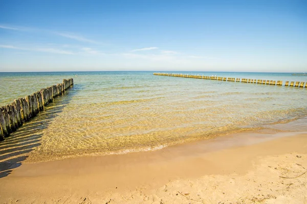 Groins Baltic Sea Blue Sky — Stock Photo, Image