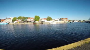 Bağlantı noktası, Ustka, Polonya, panoramik Balık tutma