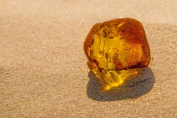 Amber Bir Plajda Güneşin Altında — Stok fotoğraf