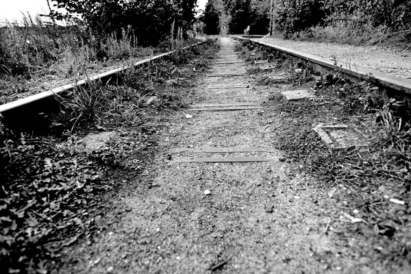 Schienen Außer Betrieb — Stockfoto