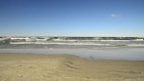 Surf Polonya Baltık Denizi Nin — Stok video