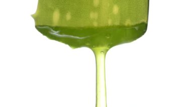 Aloe vera yaprağı suyu ve krem üzerinde çalışan ile açmak tablo