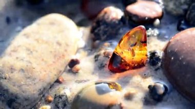 Amber Baltık Denizi sörf içinde ve amber açmak tablo