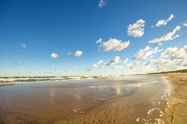 Пляжі Балтійського Моря Синє Небо Хмари — стокове фото
