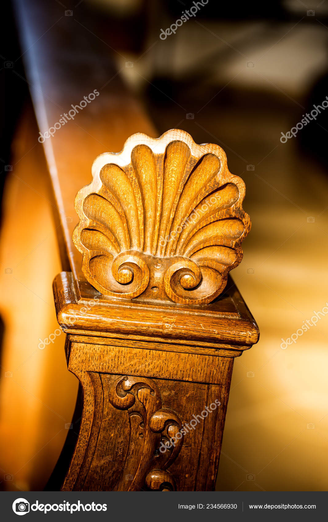 Scallop Bench Church Stock Photo C Jochenschneider 234566930