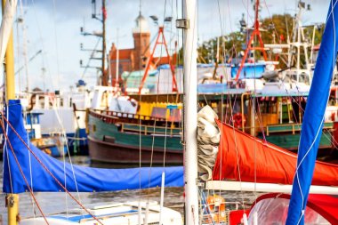Bağlantı noktası, Ustka, Polonya eski deniz feneri ile Balık tutma