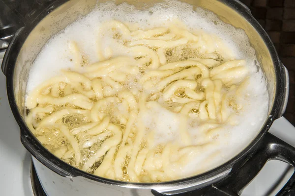 German Noodles Called Spaetzle Cooking Pot — Stock Photo, Image