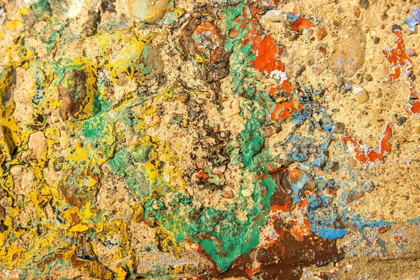 Wall of concrete with remains of color — Stock Photo, Image