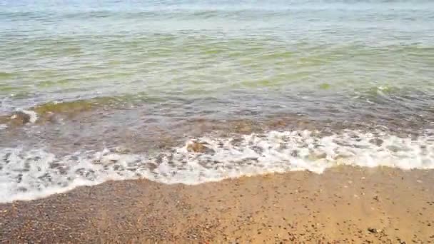 Östersjöns Strand Polen Med Surf — Stockvideo