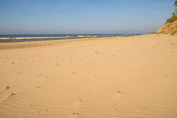 Praia do Mar Báltico em Orzechowo, Polônia — Fotografia de Stock