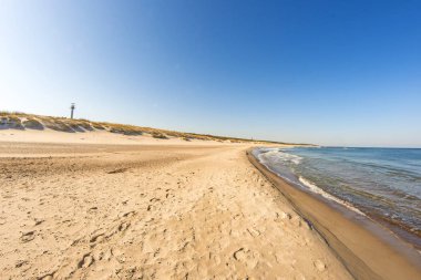 Polonya Baltık Denizi'nin lonesome beach
