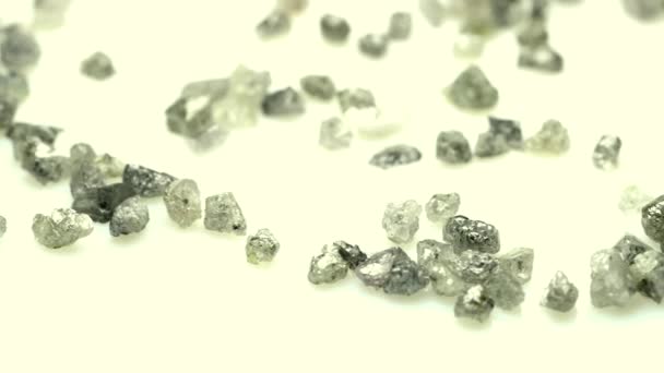 Diamantes Bruto Una Mesa Giratoria — Vídeo de stock