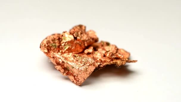 Copper Nugget Closeup Turn Table — Stock Video