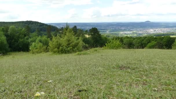 Panoramic View Celtic Hill Burren North Germany — Stock Video