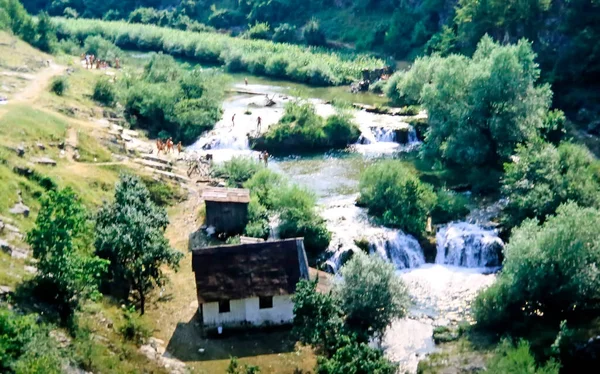 Nationalparken Plitvicesjöarna Kroatien 1980 Talet — Stockfoto