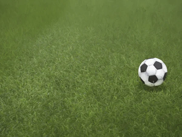 Sepak Bola Latar Belakang Lapangan Rumput Hijau — Stok Foto