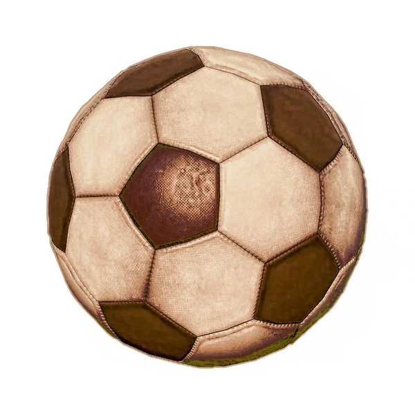 Старый Футбольный Мяч Иллюстрация — стоковое фото