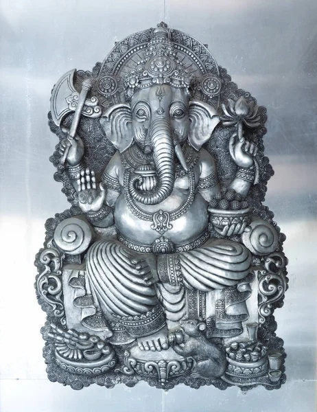 Ганеша Бог Преемника Властелин Ганеши Индуистский Бог Ганеша Металлическое Тиснение — стоковое фото