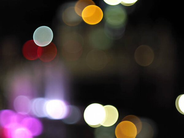 Festive bokeh background, Abstract background with bokeh defocused lights, Defocused cityscape at night light background